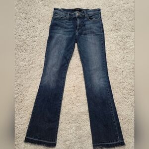 Joe's Jeans Women's Petite Bootcut Size 28 Callen Wash Raw Hem Mid Rise